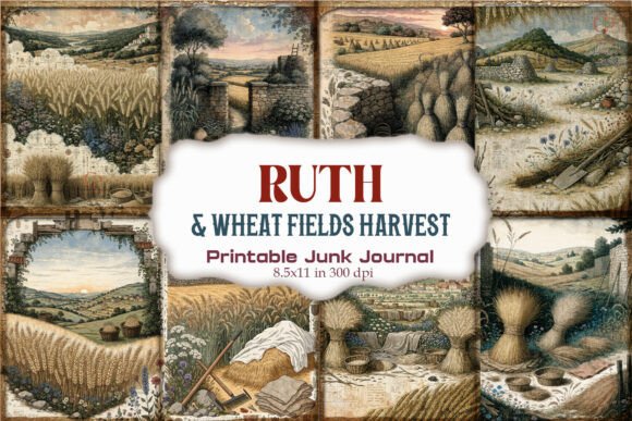 Ruth and Wheat Fields Harvest Junk Journ