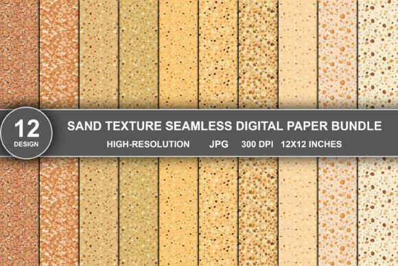Sand Texture Digital Paper Bundle Wh