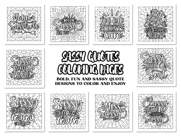 Sassy Quotes Coloring Pages