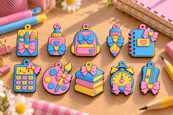 School Days Charms 3MF – 10 School-Themed 3D Print Files - Image 2