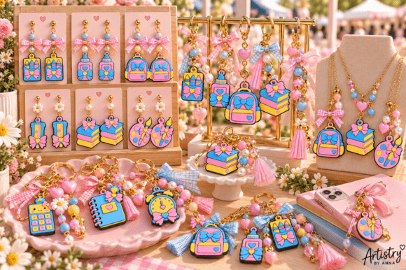 School Days Charms 3MF – 10 School-Themed 3D Print Files - Image 3