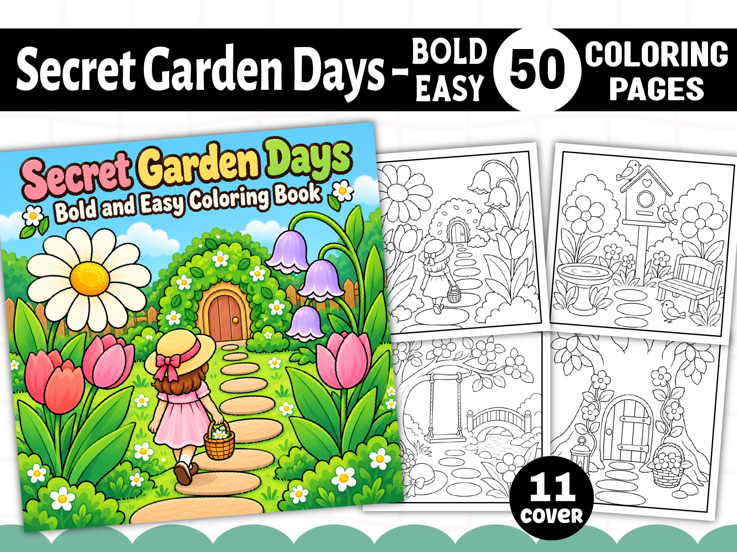 Secret Garden Days Coloring Book Pages