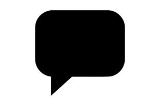 Simple Black Speech Bubble Icon Isolated Graphic by sctchcreations ...