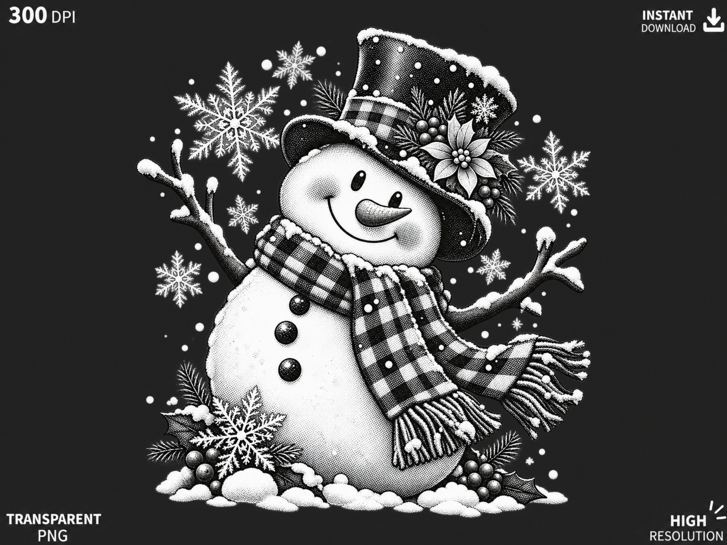 Snowman Christmas Winter PNG, Festive Sn