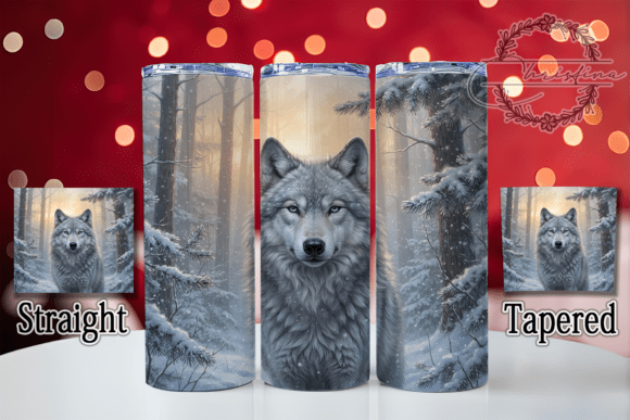 Snowy Wolf Sunrise 20oz Tumbler