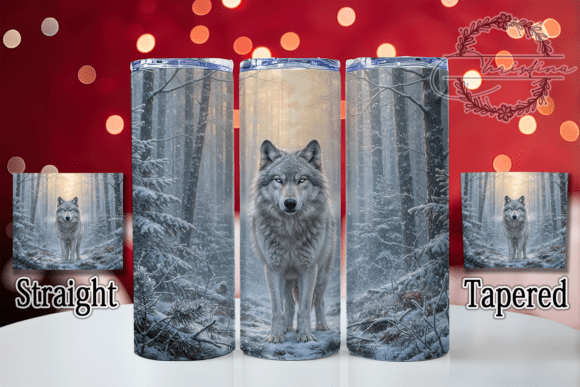 Snowy Wolf Sunrise 20oz Tumbler