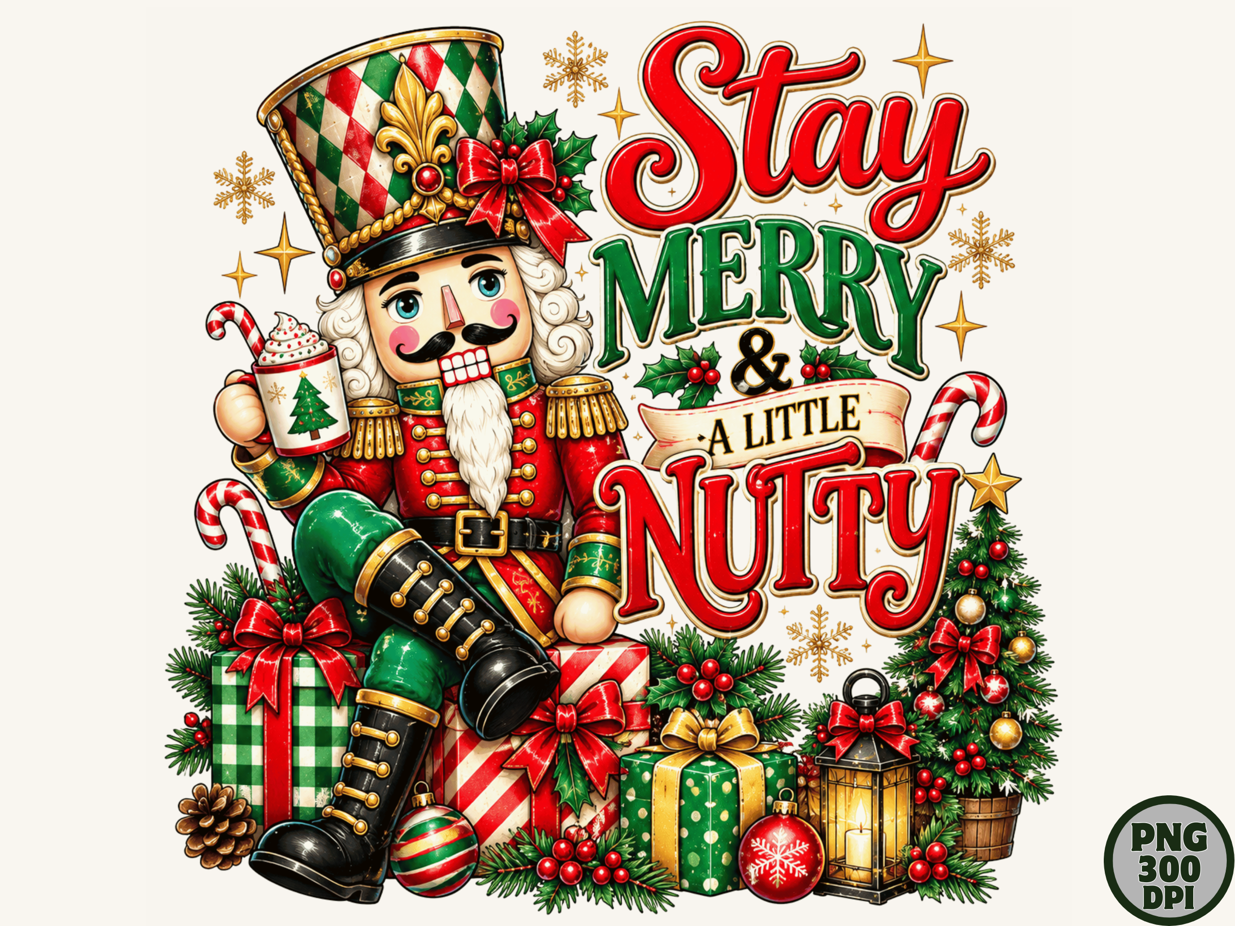 Stay Merry Nutty Christmas PNG