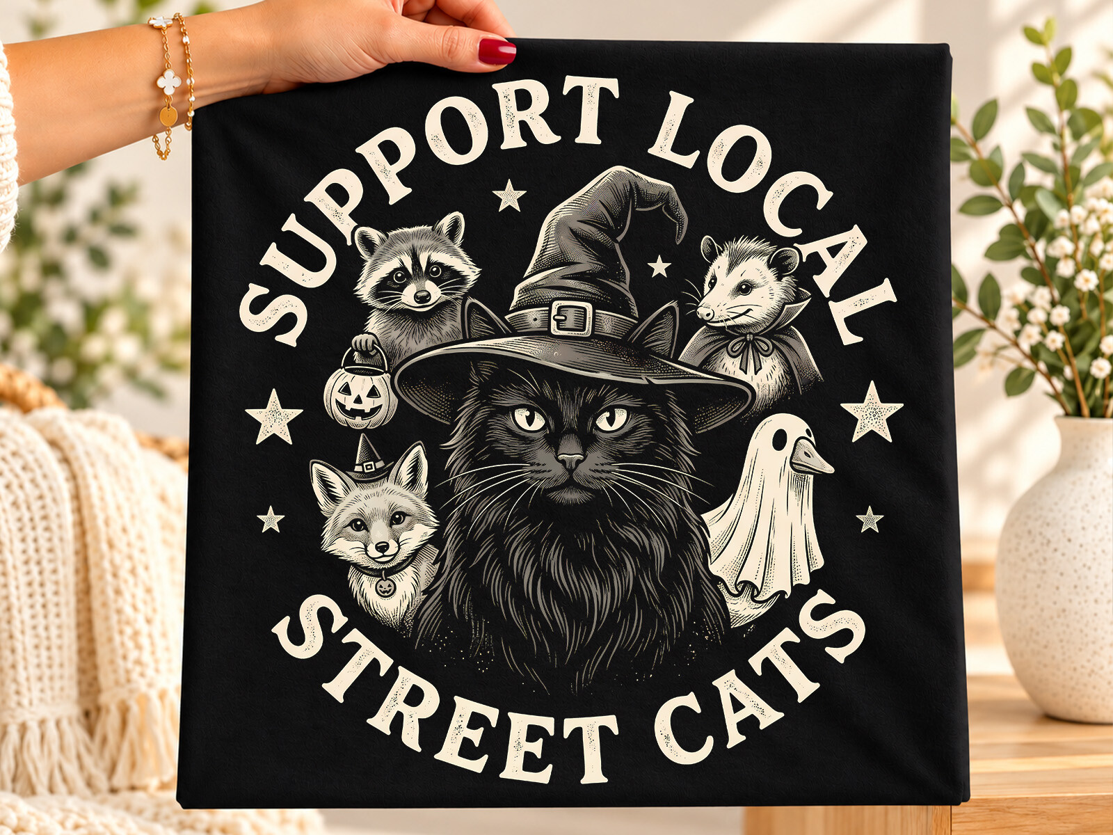 Support Local Street Cats Halloween PNG