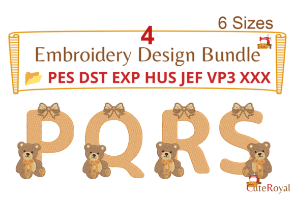 Teddy Bear Alphabet Bundle 05 – Monogram