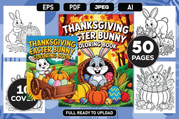 Thanksgiving Easter Bunny Coloring Book