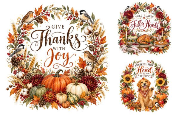 Thanksgiving Sublimation Designs