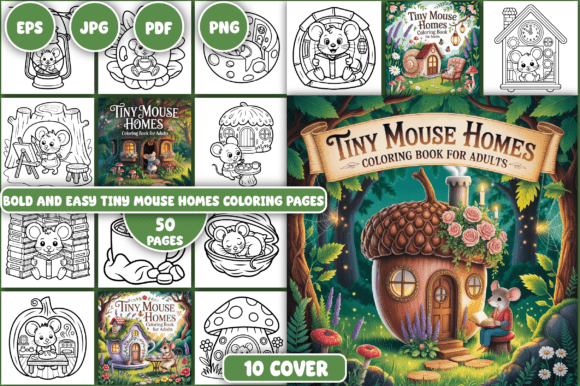 Tiny Mouse Homes Coloring Pages