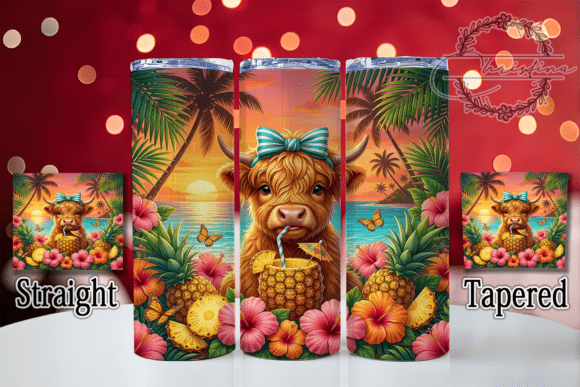 Tropical Cow Pineapple 20oz Tumbler