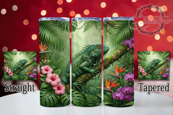 Tropical Iguana Jungle 20oz Tumbler