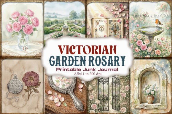 Victorian Garden Rosary Junk Journal