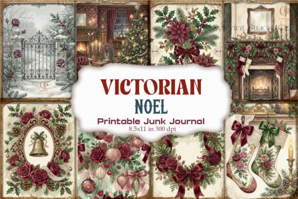 Victorian Noel Junk Journal Paper