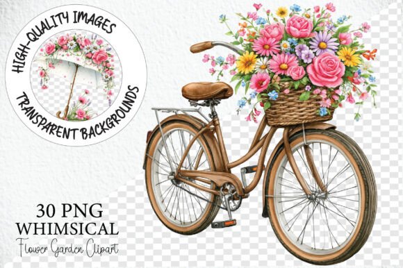Whimsical Flower Garden Clipart