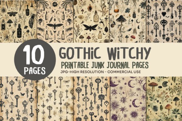 Witchy Botanical Junk Journal Pages