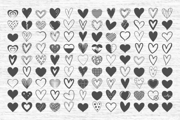 108 Doodle Heart SVG