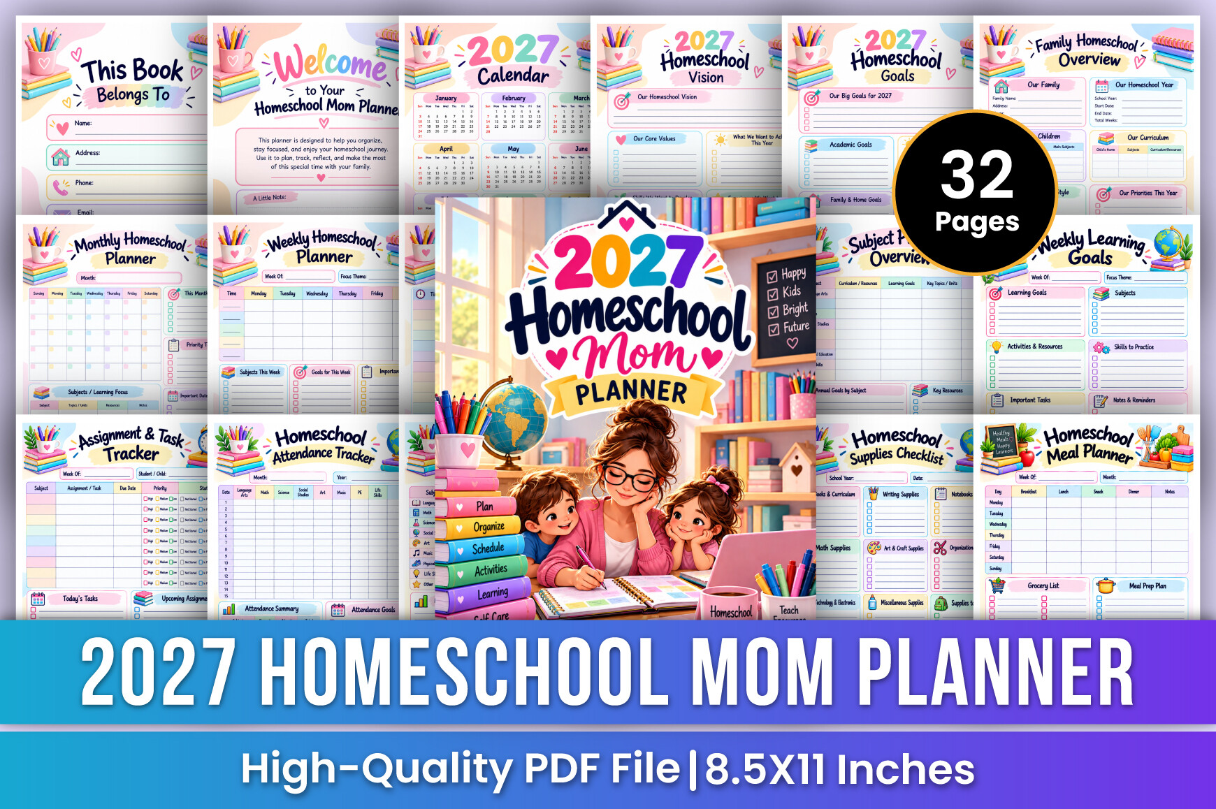 2027 Homeschool Mom Planner | School