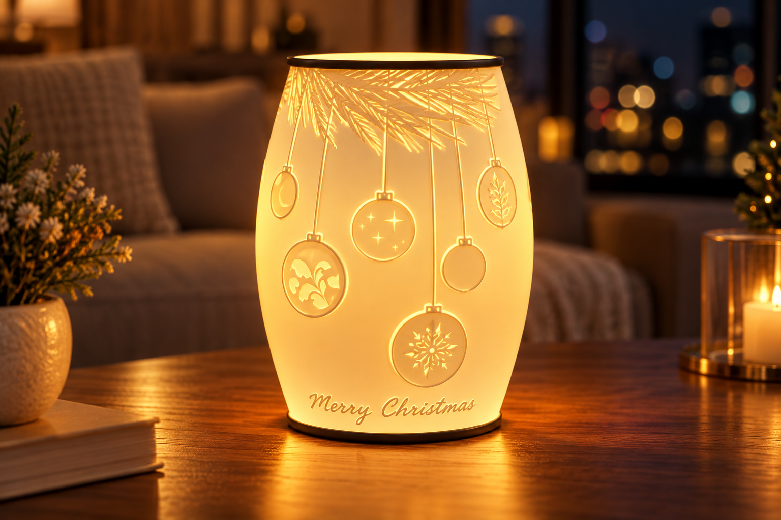Christmas Tealight Lantern STL – 3D Printable Holiday Tealight Holder - Image 2