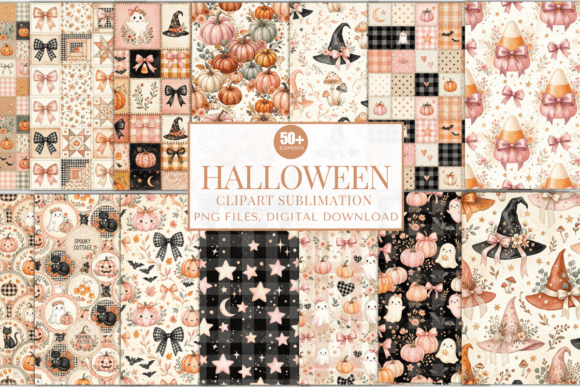 50+ Coquette Halloween Digital Papers