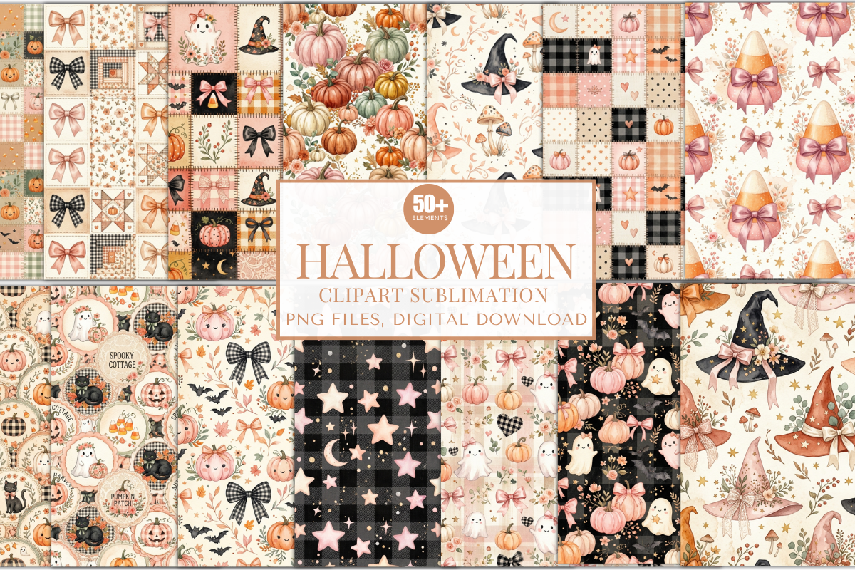 50+ Coquette Halloween Digital Papers