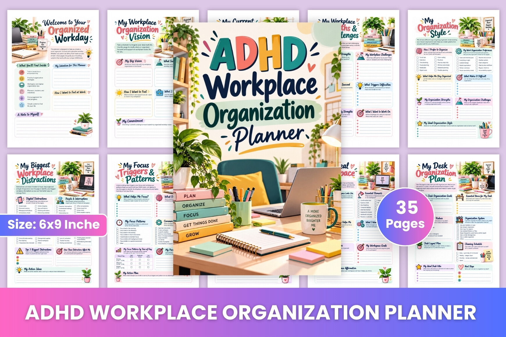 ADHD Workplace Organization Planner