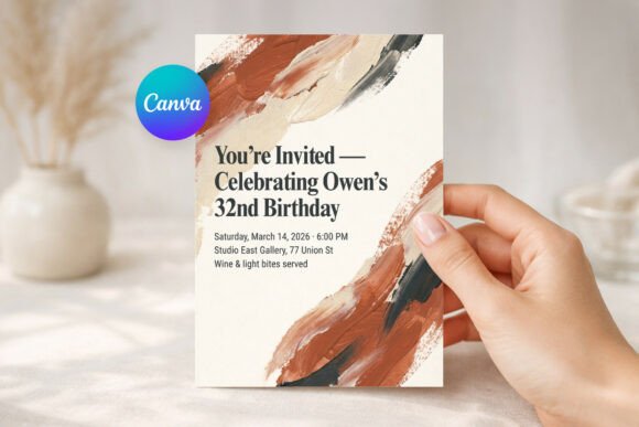 Abstract Birthday Invitation Template
