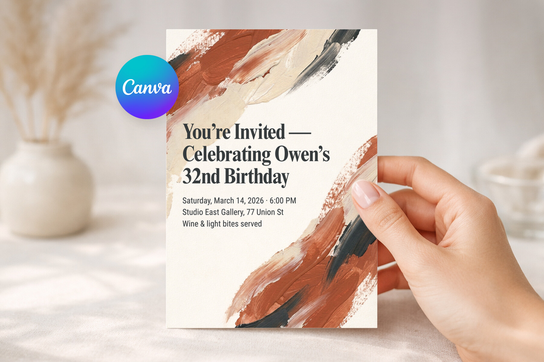 Abstract Birthday Invitation Template