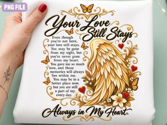 Angel Wings Memorial PNG, Butterfly Reme