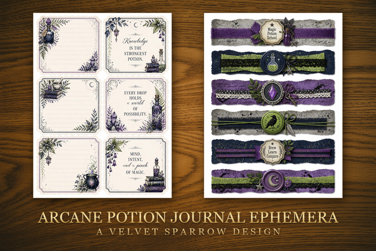 Arcane Potion Journal Ephemera