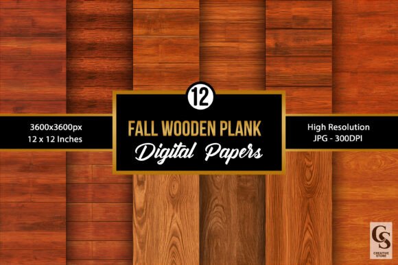 Autumn Wooden Plank Seamless Pattern