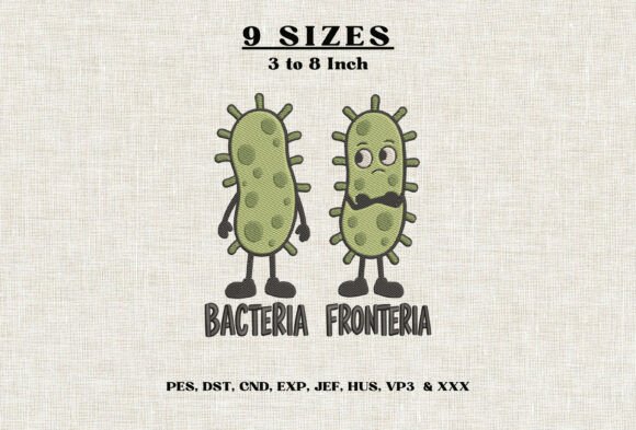 Bacteria Fronteria Embroidery Design DST