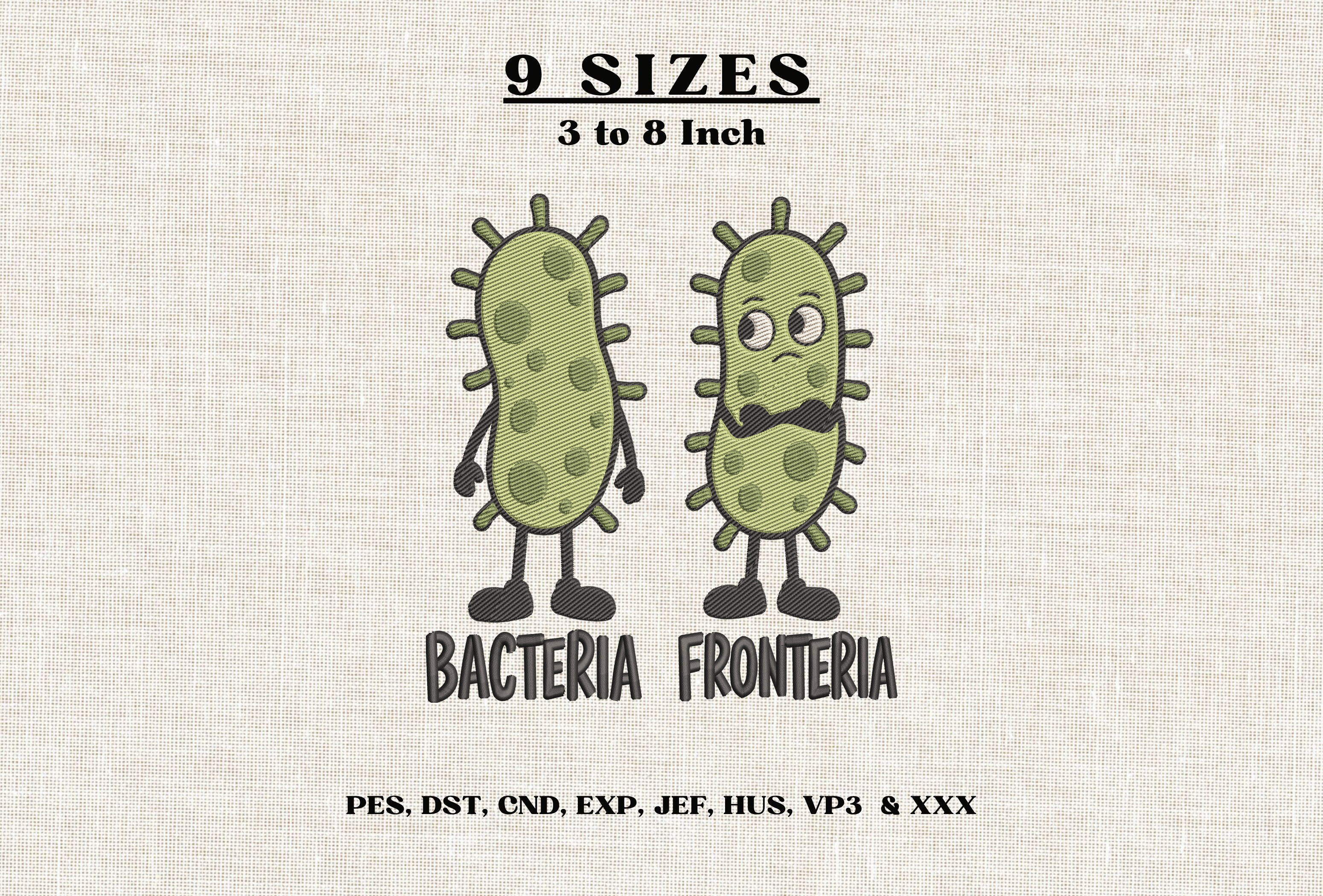 Bacteria Fronteria Embroidery Design DST