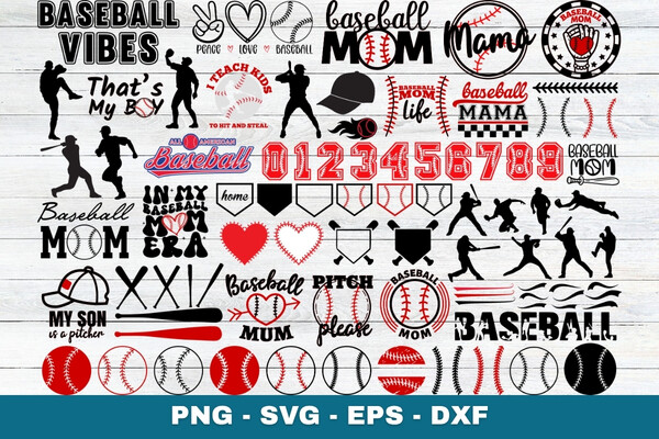 Baseball Mom SVG Bundle Cut Files