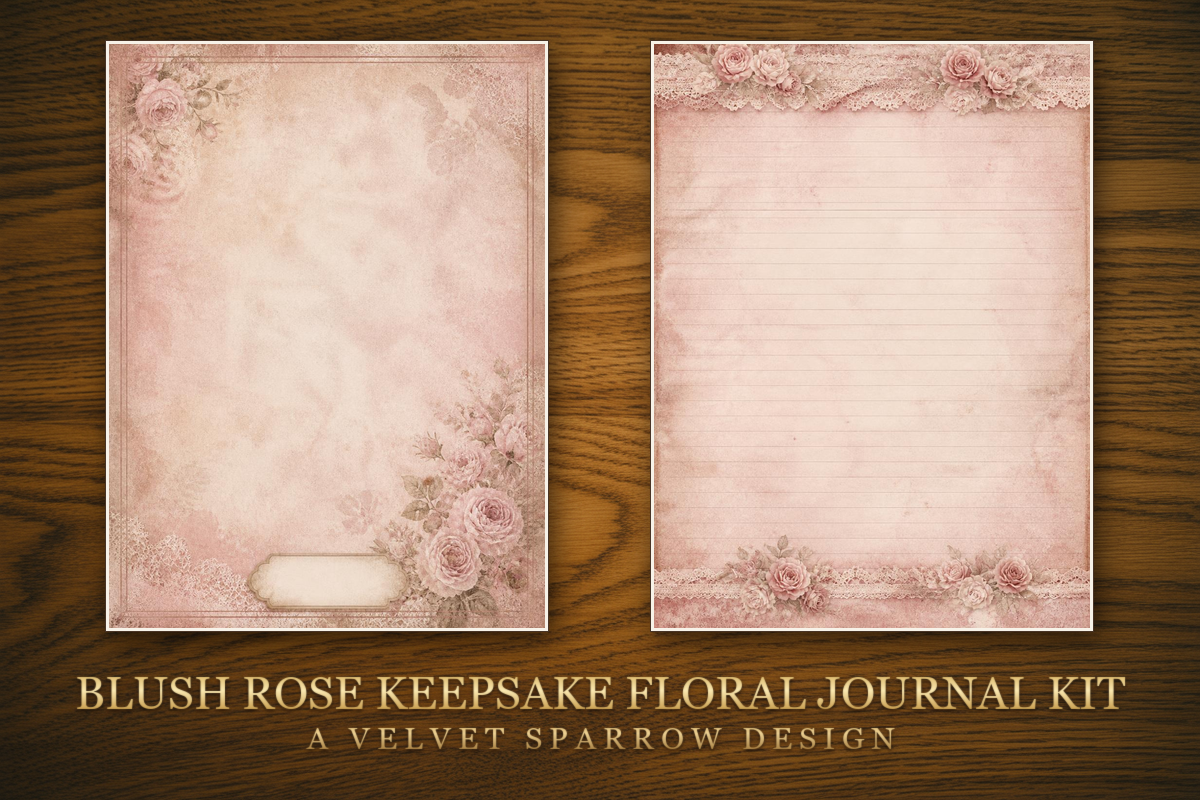 Blush Rose Keepsake Floral Journal Kit