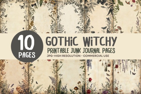 Botanical Woodland Junk Journal Pages