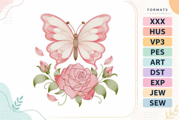 Butterfly and Rose Ripple