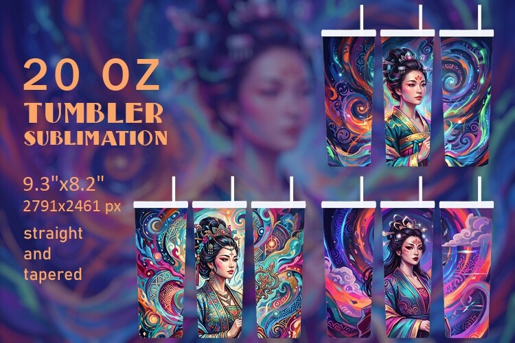 Chinese Goddess Psychedelic Tumbler Wrap
