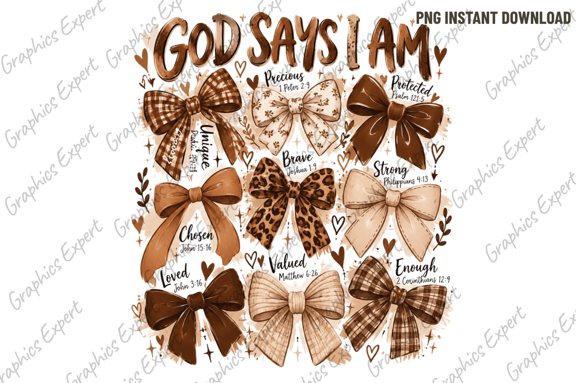 Christian Bows PNG Design