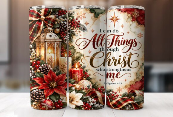 Christian Christmas Verse Tumbler Wrap