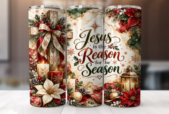 Christian Jesus Christmas Tumbler Wrap
