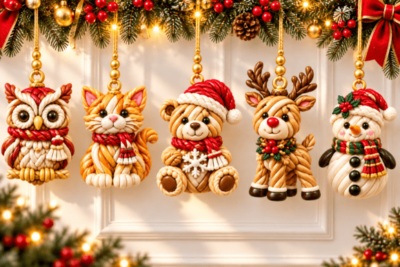 Christmas Animal Ornaments STL Set – 5 Woodland 3D Print Files - Image 4