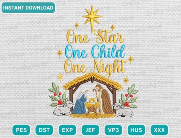 Christmas Christian Machine Embroidery