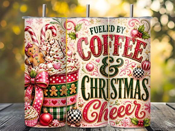 Christmas Coffee Gingerbread Tumbler Grafica Custodie per bicchieri Di Mimi Prints