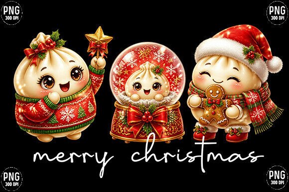 Christmas Dumpling PNG, Merry Christmas
