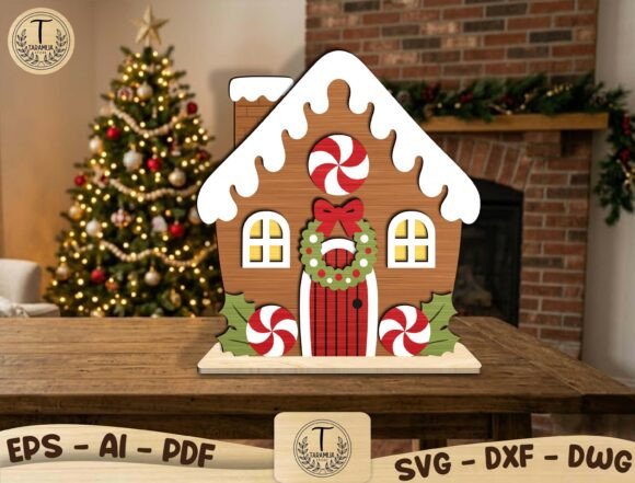 Christmas Gingerbread House SVG