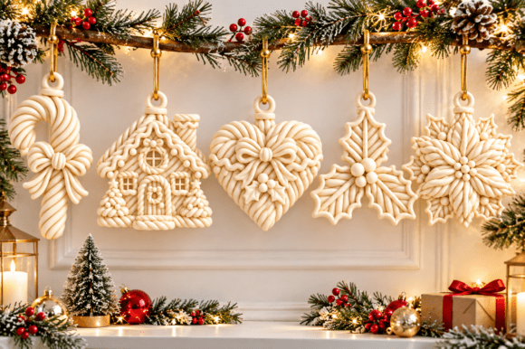 Christmas Ornaments STL 3D Print Set - 5 Festive Holiday Decor Files - Image 3