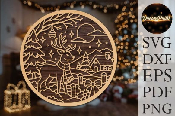 Christmas Reindeer Winter SVG